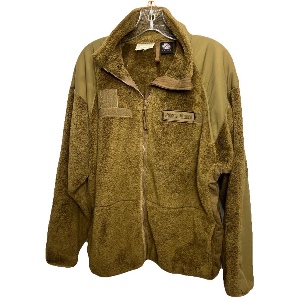 Rothco Fleece Cold Weather Jacket Mens Brown Green Gen Iii Military Tactical